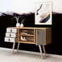 Hanah Home İndira Consola Roble y Blanco